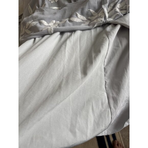 Women's BHLDN Anthropologie Long Sleeve Embroidered Belize Dress Size 0 Wedding - Picture 8 of 11